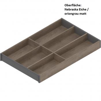 AMBIA-LINE Besteckeinsatz, für LEGRABOX/MERIVOBOX, Holzdesign, 6 Besteckfächer, NL=500 mm, Breite=300 mm